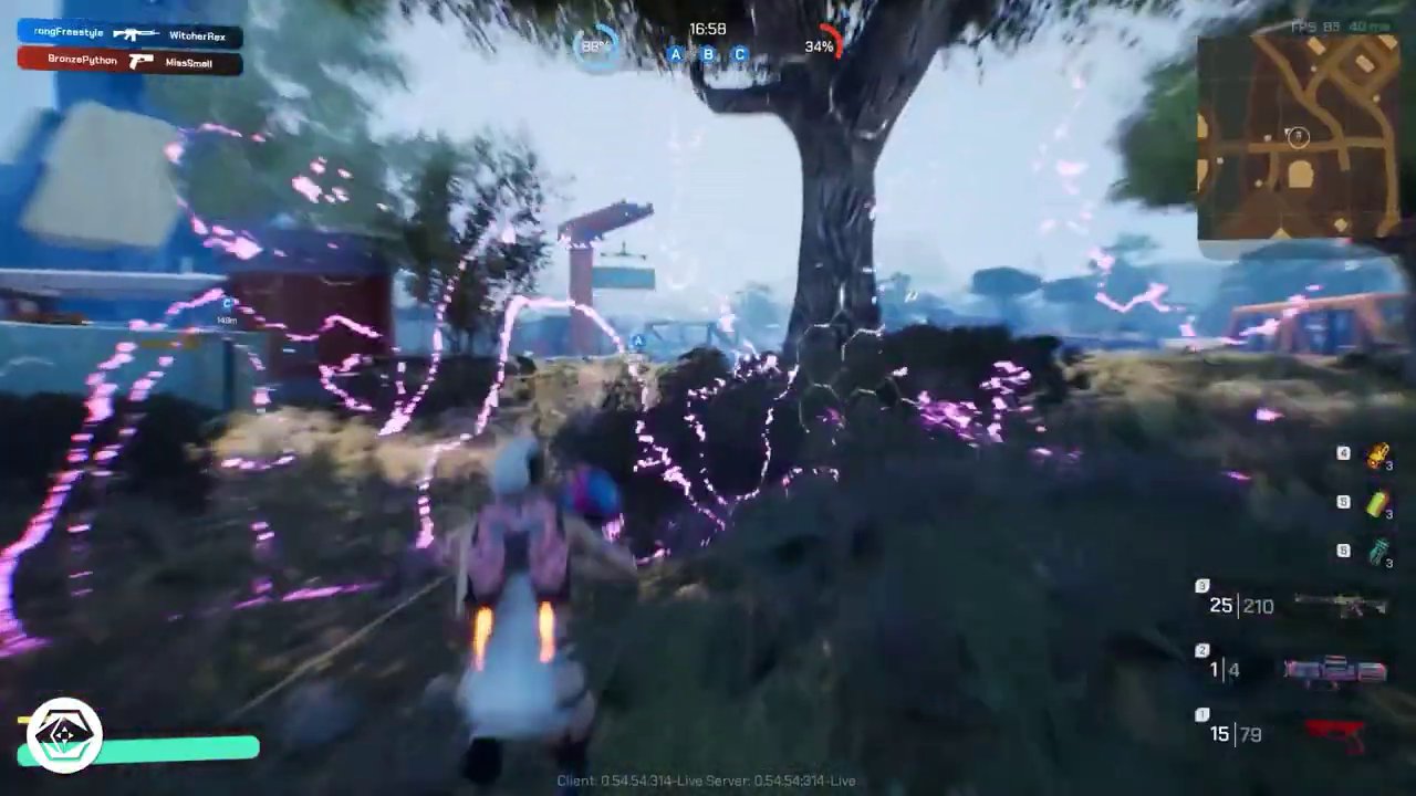 Gameplay screenshot showcasing Artifact's first-person shooter mechanics and futuristic environment.