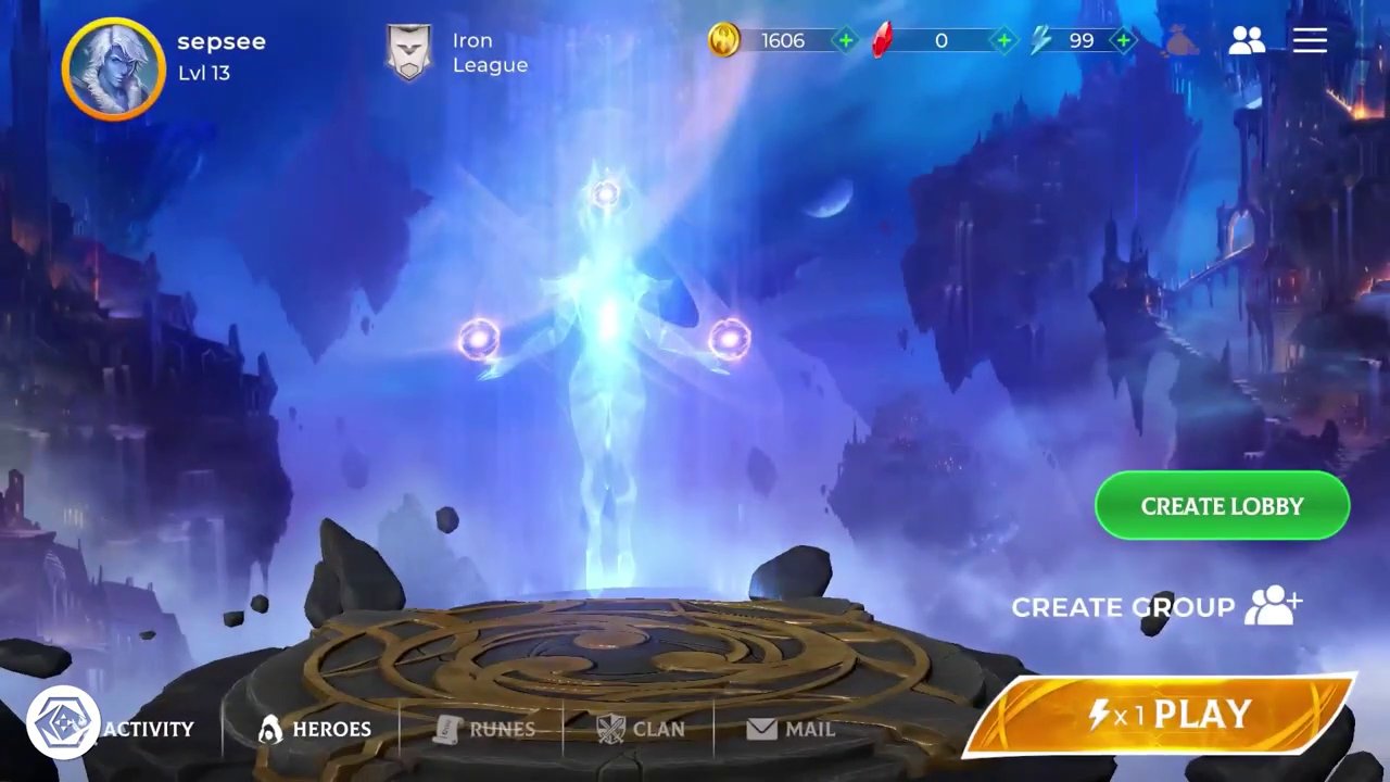 In-game view of MagicCraft's fantasy MOBA arena, showing character abilities in action.