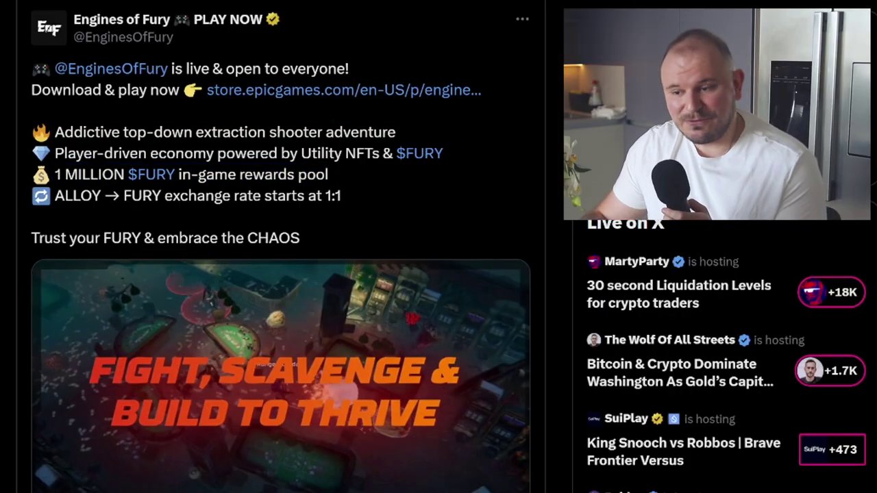 The Inspector welcomes viewers to another episode from a unique setting, highlighting the diverse and on-the-go nature of crypto gaming content creation.